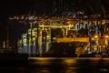 Containerterminal Tollerort bei Nacht...